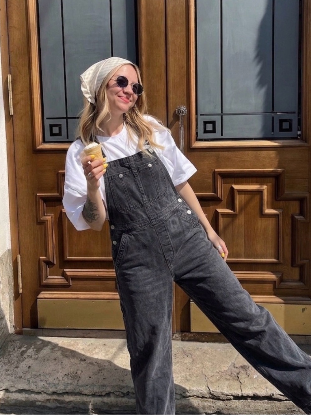 100%Cotton We The Free Free People Black Denim Overalls - Size 27